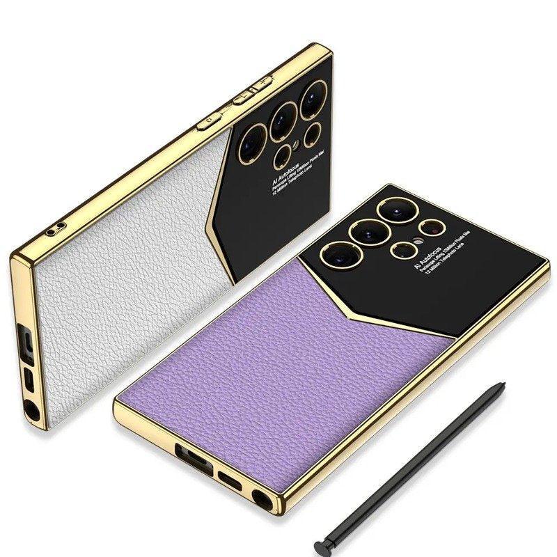 Gold Plated Leather Protective Case - SCS India