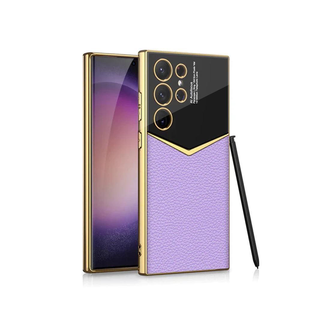 Gold Plated Leather Protective Case - SCS India