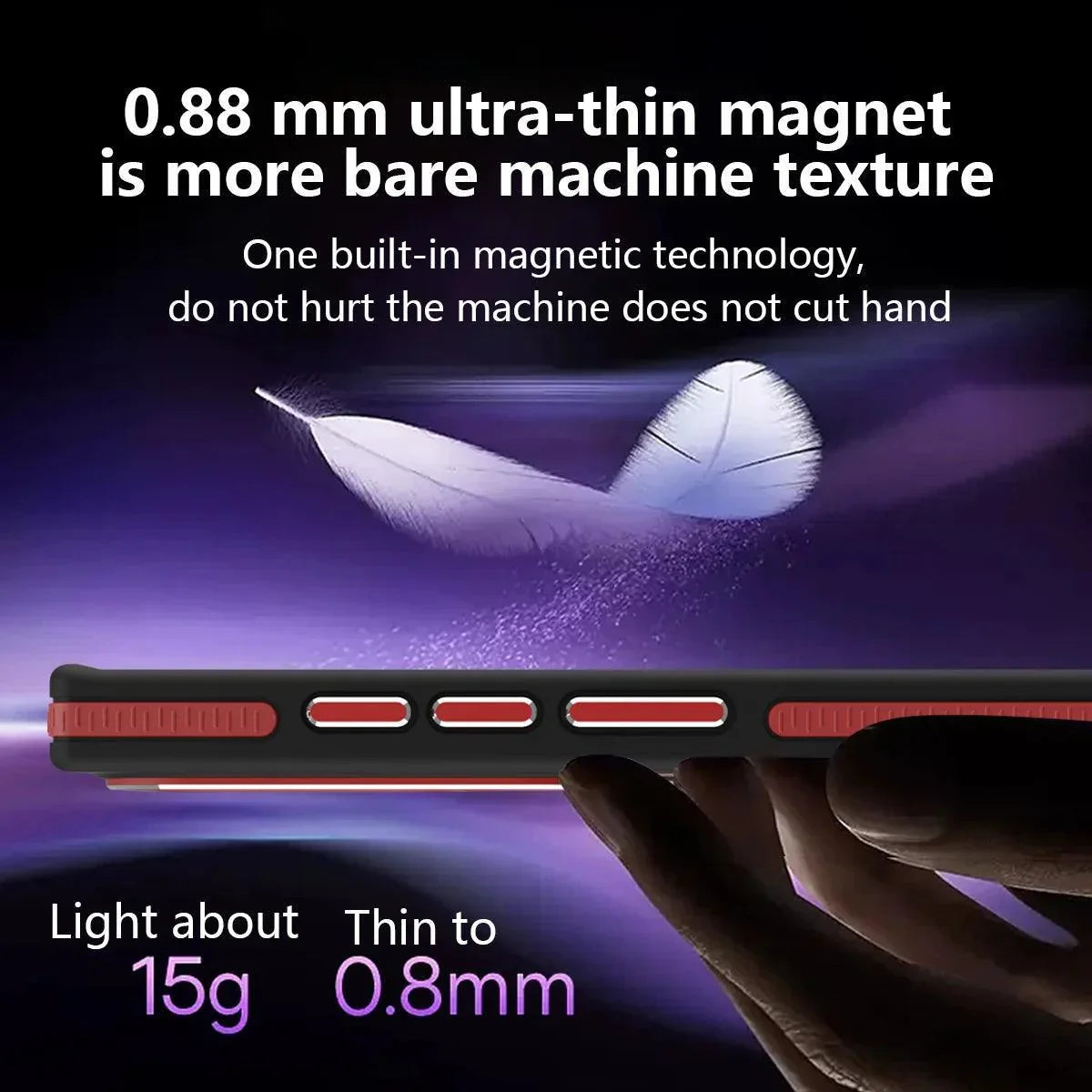 Frosted Dual Tone Stripe Magnetic Case - SCS India