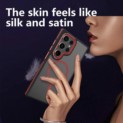 Frosted Dual Tone Stripe Magnetic Case - SCS India