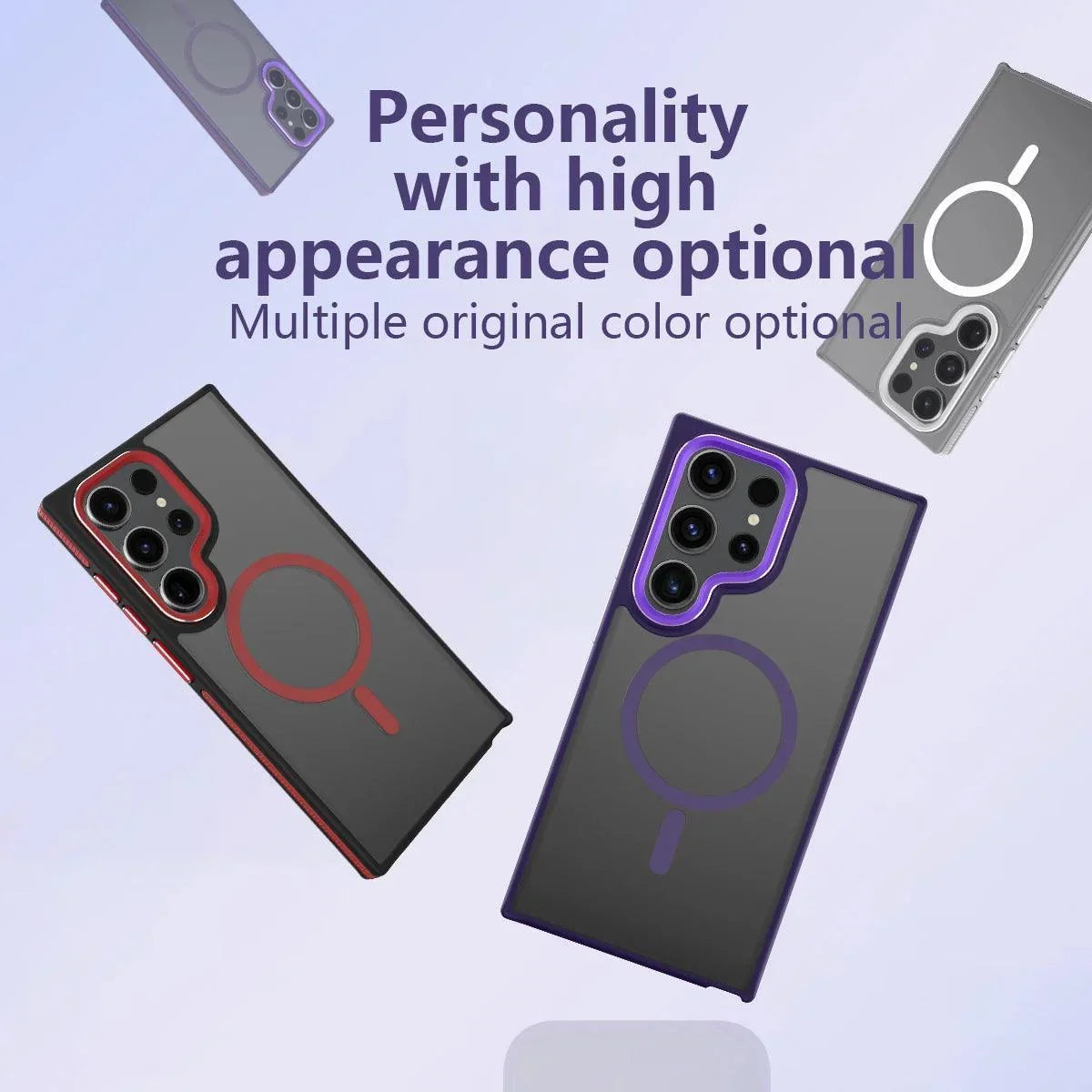 Frosted Dual Tone Stripe Magnetic Case - SCS India